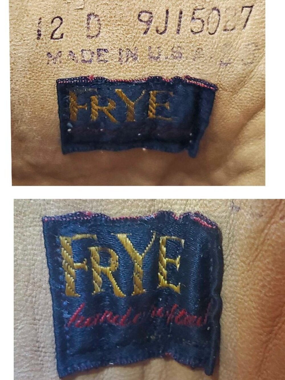 Vintage FRYE 1970's Black Label Brown Engineer Harness Boots Square Toe USA 12D - Picture 4 of 13